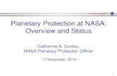 Planetary Protection Planetary Protection at NASA: Overview and … · 2020. 6. 29. · Planetary Protection 2 2014 NASA Strategic Goals Strategic Goal 1: Expand the frontiers of