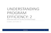 MIT6 0001F16 Understanding Program efficiency: 2...(download slides and .py ﬁles and follow along!) 6.0001 LECTURE 11 6.0001 LECTURE 11 1 TODAY Classes of complexity Examples characterisc