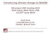 Introducing climate change to NiGEM - United Nations€¦ · Introducing climate change to NiGEM. National Institute of Economic and Social Research. NiGEM: the leading global macroeconomic