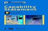 Capability Statement - info.pennington.org.uk Capability Statement.pdf · client on review dates. • Provide a report and inform our client of the risks identified using a detailed