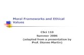 Moral Frameworks and Ethical Values - seas.gwu.edumfeldman/csci110/summer08/ethics.pdf · 2.International Organizational Ethics 2.1 High Performance Standards 2.2 International Standards