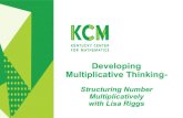 with Lisa Riggs Multiplicatively Structuring Number · with Lisa Riggs. Welcome! Your host Lisa Riggs Regional Consultant Kentucky Center for Mathematics lriggs2@murraystate.edu.