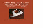 THE JOURNAL OF BAHÁ’Í STUDIES · Volume 26 Number 4 Winter 2016 Publications Mail Registration No. 09448 EDITOR John S. Hatcher POETRY EDITOR Peter E. Murphy EDITORIAL ASSISTANT