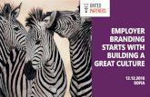 EMPLOYER BRANDING STARTS WITH BUILDING A GREAT … · EMPLOYER BRANDING STARTS WITH BUILDING A GREAT CULTURE 12.12.2018 SOFIA. THE FIRST QUESTION I ASK © 2018 Copyright United Partners