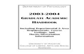 2003-2004 GRADUATE A · Graduate Academic Handbook 2003-2004 Time Limits ♦ Master’s The Master's degree should be completed within 2 years after admission to the graduate program.
