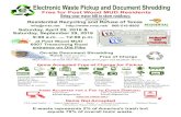 Electronic Waste Pickup and Document Shredding · 28.04.2018  · Toner cartridges PDAs Cell phones Telephones Fax machines Cameras Tape drives Projectors Car batteries Batteries: