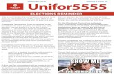 ELECTIONS REMINDER · 2020. 1. 30. · November 2018Unifor5555. Volume 5, Issue 16. ELECTIONS REMINDER. This is a reminder that nominations continue to be open for all positions in