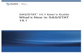 What's New in SAS/STAT 14support.sas.com/.../onlinedoc/stat/141/whatsnew.pdf · 2015. 7. 14. · 4 F Chapter 1: What’s New in SAS/STAT 14.1 The LOGISTIC procedure enables you to