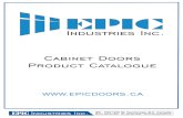 Epic Industries Inc. - MDF and PVC Thermofoil Cabinet Door ... · italia italia 200 300 - e40 - italia 500 - e40 - 300 roma italia 100 eogt proa. e40 - italia 400 - e40 - 100 itaua