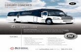 The next generation of LUXURY COACHES · • Heated Power Side Mirrors • • + Additional Battery • 300 Amp Alternator Tilt/Telescoping • Steering Column • Cruise Control
