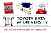 TOYOTA KATA @ UNIVERSITY€¦ · Email any Toyota Kata materials you wish to share to TKatUniversity@hec.ca, so other professors may benefit from your experience. This can be PowerPoint