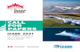 CAll PApers - ISABE · 2020. 8. 12. · CAll for PApers ISABE 2021 25th ISABE Conference 12–17 September 2021 Ottawa, Canada