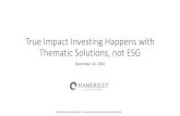 True Impact Investing Happens with Thematic Solutions, not ESG · 2016. 12. 14. · UNPRI Signatories Source: UN PRI, December 2016. *Average rate based on UNPRI schedule of fees