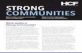 STRONG COMMUNITIES - hertscf.org.uk€¦ · Strong Community? Just over a year ago we launched Hertfordshire Matters, pledging our ongoing commitment to understanding the needs, challenges