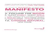 BOUNTIFUL HORMONE” MANIFESTO...2. keep your body hydrated 3. follow3. followthe moon sleep early, sleep well say no to sugar & dairy 4. 5 6 real foodcommit to love nature 7 8. supplement
