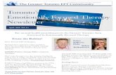 Toronto’s Emotionally Focused Therapy Newsletter · 2020. 1. 15. · Emotionally Focused Couples Therapy (EFT), which has demonstrated its effectiveness in over 25 years of peer-reviewed