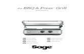 the BBQ & Press Grill - Sage Appliances the top plate into the horizontal BBQ mode position. 9. Place