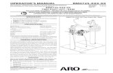 INCLUDING: OPERATION, INSTALLATION AND MAINTENANCE ... · The ARO model RM072S-XXX-XX two post lift / ram uses two 3-1/4” ... This lift / ram uses a rotary 3-way control valve which