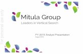 For personal use only - Mitula · This presentation includes “forward-looking statements.” These can be identiﬁed by words such as “may”, “should”, “anticipate”,