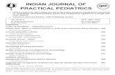 INDIAN JOURNAL OF PRACTICAL PEDIATRICS€¦ · - Praveen Kumar, Shivani Rohatgi Journal Office and address for communications: Dr. P.Ramachandran, Editor-in-Chief, Indian Journal