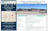 10720 South Pipeline Road Hurst, Texas 76053 FOR SALE · All information furnished is from sources deemed Aerospace does aviation industry repair. Sales Price: $550,000 10720 South