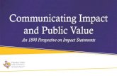 Communicating Impact and Public Value - NERAOCneraoc.tamu.edu/files/2017/01/Session-48.pdf · Communicating Impact and Public Value An 1890 Perspective on Impact Statements . Back