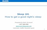 140th Anniversary Marketing featuring “Simplified” 10… · Dealing with Insomnia • If you don't fall asleep within 20-45 minutes - get up and try a relaxing activity until