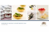 BURGHLEY HOUSE CANAPÉ MENUS 2016 · Absolute Taste is one of the leading catering and event design companies and in October 2013, Absolute Taste was awarded the inaugural Event Caterer