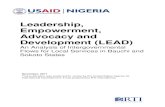 Leadership, Empowerment, Advocacy and Development (LEAD) Leadership, Empowerment, Advocacy and Development