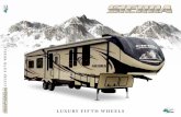 LUXURY FIFTH WHEELS€¦ · includes hot and cold running water and refer. some models also include a drop down led hd tv. (36rok exterior kitchen shown) exterior kitchen 12 gel coated