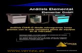 Análisis Elemental - VERTEX · REF: C_VERTEX_Analisis Elemental_v1_0712 Características técnicas destacadas: • Nuevo cabezal amplificador de 100 V. • Control automático de