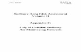 Sudbury Area Risk Assessment Volume II Appendix F: City of ... · samples a volume of air that is approximately 1630 m3 per day) and low volume (lo-vol – samples approximately 24