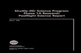 Shuttle-Mir Science Program Phase 1A Research Postflight ...€¦ · Postflight Science Report National Aeronautics and Space Administration Lyndon B. Johnson Space Center Houston,