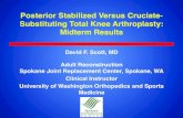 Posterior Stabilized Versus Cruciate- Substituting Total ......Midterm Results "David F. Scott, MD!! Mandatory disclosure: research grant support was received from Stryker Orthopaedics!!!