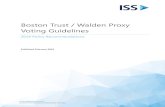 Boston Trust / Walden Proxy Voting Guidelines · 2019. 9. 3. · Boston Trust and Walden have invested considerable resources to ensure the integrity of our proxy voting process.