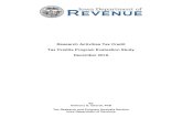 Research Activities Tax Credit Tax Credits Program ... · evaluation study of the Research Activities Tax Credit expenditure, with prior evaluation studies completed in 2008 and 2011.
