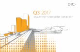 DIC Webcast Q3 2017DIC Asset AG | QUARTERLY STATEMENT Q3 2017 | WEBCAST 5 ASSETS UNDER MANAGEMENT in EUR billion 30.09.2016 30.09.2017 3.3 Funds Other Investments 1.5 Commercial Portfolio