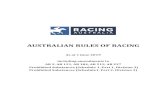 AUSTRALIAN RULES OF RACING...AUSTRALIAN RULES OF RACING As at 1 June 2019 including amendments to AR 2, AR 121, AR 184, AR 219, AR 227 Prohibited Substances (Schedule 1, Part 1, Division