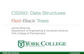 CS350: Data Structures Red-Black Trees · Red-Black Tree Insertion (Bottom-Up) • Insert nodes into a red-black tree using the standard binary search tree insertion - Make the newly