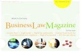 Made in Germany - Deutscher AnwaltSpiegel€¦ · Business Law Magazine: What keeps lawyers awake at night Dear Reader, What keeps them awake at night: The importance of in-house