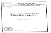 TECHNICAL DATA BASE QUARTERLY REPORT, APRIL - JUNE 1991. · QUARTERLY REPORT APRIL-JUNE 1991 Prepared by Technical and Management Support Services from inputs provided by Sandia National