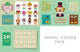 Animal Hipster Pack - The Hungry JPEGThe... · Hipster Aäimal : _ — from various animal characters 20 from various animal characters E COUPLES anjma( characters, floral elements,