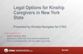 Legal Options for Kinship Caregivers in New York State · 1/28/2020  · •Authority: • Schooling • Caregiver can enroll (if you have assumed care and control, can prove residence,