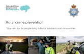 Rural crime prevention - WordPress.com · rural crime as a key area for police activity. The Commissioner is also working to address rural crime personally, as Chair of the National