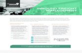 8 Inbound Freight Management - eShipping Exchange · INBOUND FREIGHT MANAGEMENT Successfully Manage Vendor and Third-Party Shipment Costs For many shippers, inbound freight can account