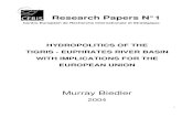 Research Papers N° 1 - Ceris Papers/1 Hydropolitics of th… · The Twin Rivers of the Tigris and Euphrates The Tigris and the Euphrates rivers are the two greatest rivers of western