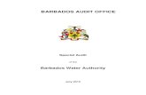 BARBADOS AUDIT OFFICE · The Barbados Audit Office was requested by the Ministry of Finance to conduct a Special Audit of the Barbados Water Authority. This audit covered areas such
