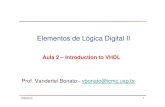 Elementos de Lógica Digital II - USPwiki.icmc.usp.br/images/a/a3/Aula2_-_VHDL-SSC0110_2012.pdf · Microsoft PowerPoint - aula2 - VHDL-SSC0110_2012.ppt [Modo de Compatibilidade] Author: