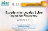 Experiencias Locales Sobre Inclusión Financierafelaban.s3-website-us-west-2.amazonaws.com/memorias/... · 2019. 3. 19. · Experiencias Locales Sobre Inclusión Financiera SEPTIEMBRE