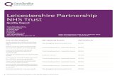 Leicestershire Partnership NHS Trust … · 2015. 8. 6. · Mentalhealthcrisisservicesand health-basedplacesofsafety TrustHeadquarters-LakesideHouse RT5X1 Mentalhealthcrisisservicesand